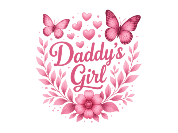 Download Daddy's Girl Flower Butterflie Png - Png Collection