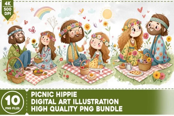 Download Picnic Hippie PNG Bundle - Png Collection