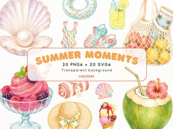 Download Summer Watercolor Cliparts, Vacation PNG - Png Collection