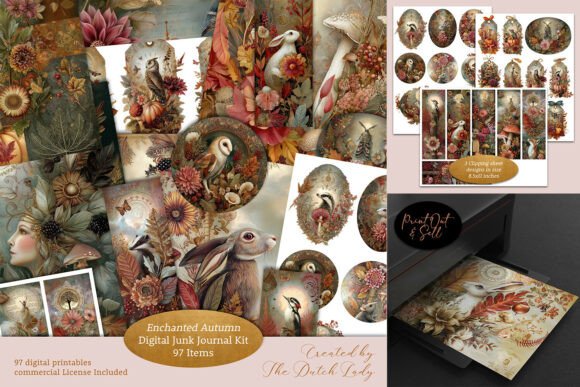 Download Enchanted Autumn Junk Journal Kit - Junk journal kit Collection
