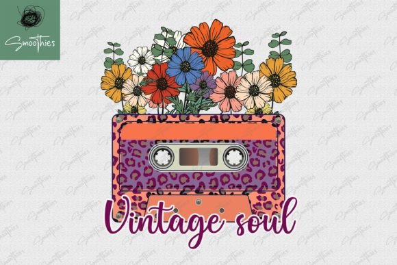 Download Vintage Soul Flower Retro Cassette PNG - Png Collection