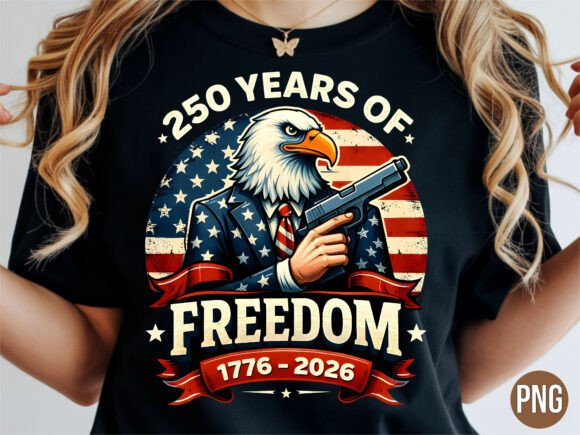 Download 250 Years Freedom Eagle Suit Gun USA PNG - Png Collection