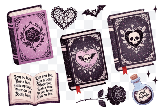 Download Gothic Books Valentine's Day PNG Clipart - Png Collection