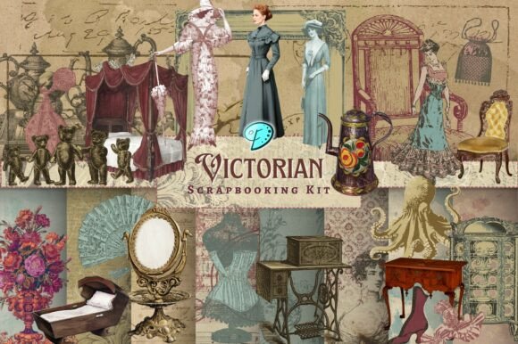 Download Victorian Scrapbooking Kit - Victorian Collection
