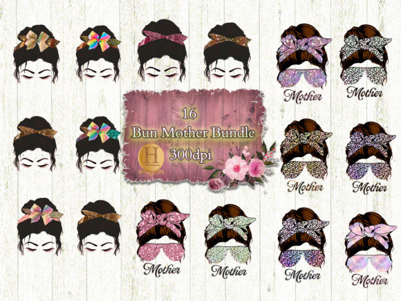 Download 16 Messy Bun Mother Bundle Png - Png Collection