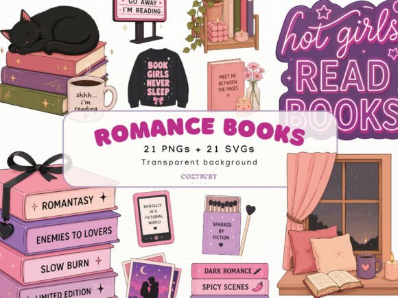 Download Book Lover Cliparts, Spicy Romance PNG - Png Collection