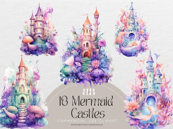 Download Under the Sea Mermaid Castle Clipart PNG - Png Collection