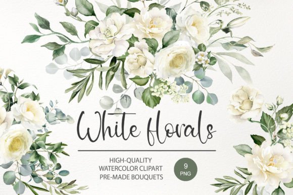 Download Watercolor White Rose Flower Clipart PNG - Png Collection