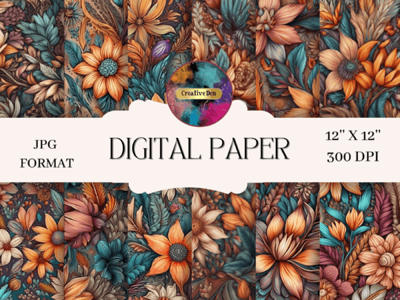 Download Boho Floral Delights Backgrounds - Boho Collection