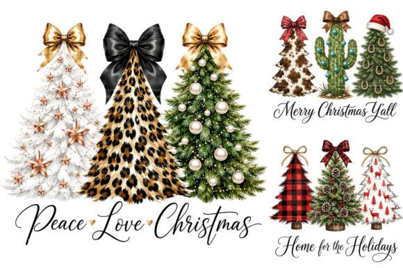 Download Christmas Tree Trio PNG Bundle - Png Collection