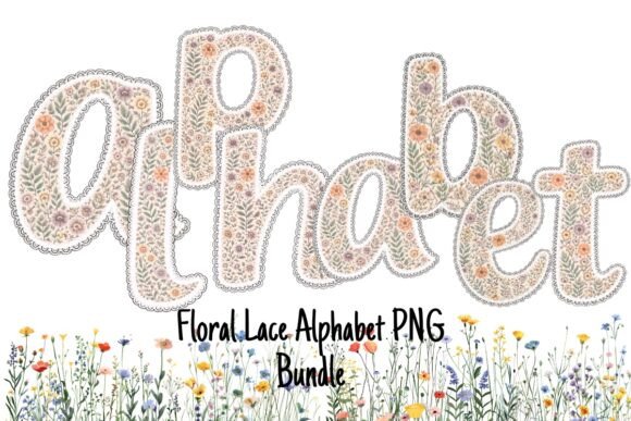 Download Floral Lace Alphabet PNG Bundle - Png Collection