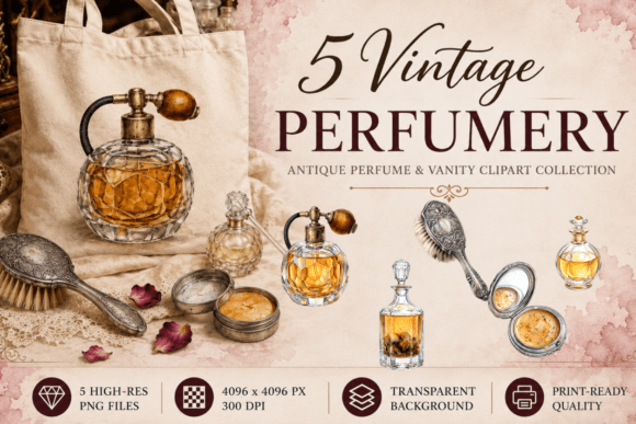 Download Antique Perfume Clipart Vintage PNG - Png Collection