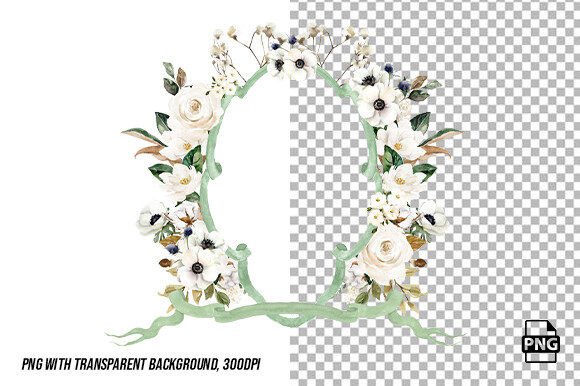 Download White Watercolor Crest Wedding PNG - Png Collection
