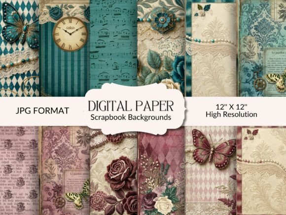 Download Vintage Victorian Scrapbook Paper - Victorian Collection