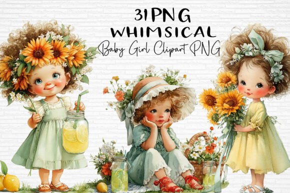 Download Whimsical Baby Girl Clipart PNG - Png Collection