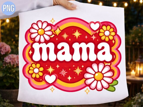 Download Retro Groovy Mama Flower Power PNG - Png Collection