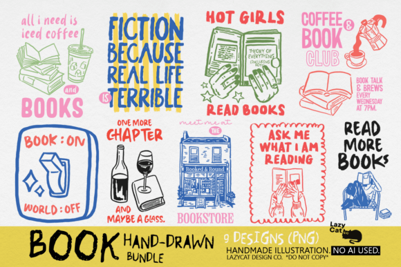 Download Book Hand-Drawn PNG Bundle - Png Collection