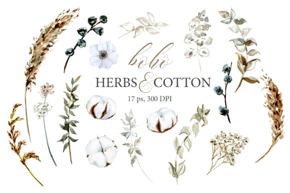 Download Boho Watercolor Floral Clipart - Boho Collection