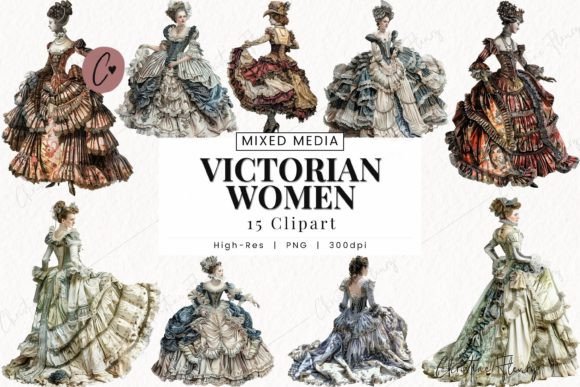Download Victorian Woman Clipart, Vintage Clipart - Victorian Collection