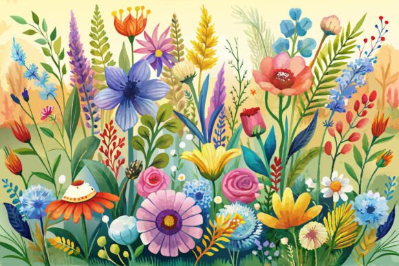 Download Boho Watercolor Wildflowers - Boho Collection