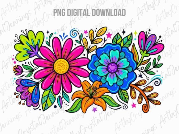 Download Vibrant Retro Vintage Flower Power PNG - Png Collection