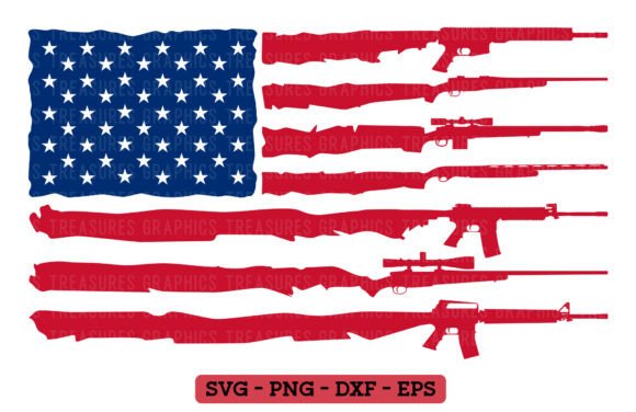 Download USA Gun Flag SVG PNG American Rifle Flag - Png Collection