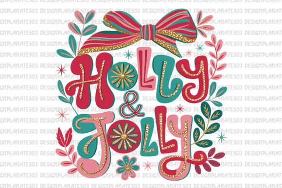 Download Christmas Png Glitter Holly Jolly Png - Png Collection