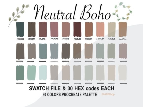 Download Neutral Boho Color Palette, IPad - Boho Collection
