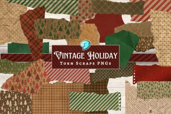 Download Vintage Holiday Torn Scraps Clipart PNGs - Png Collection