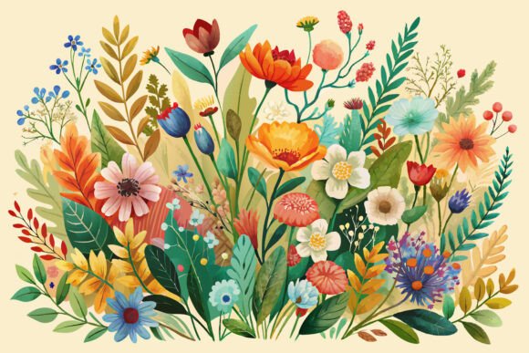 Download Boho Watercolor Wildflowers - Boho Collection