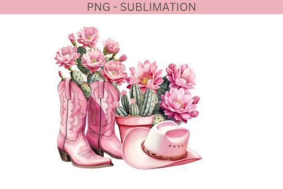 Download Cowgirl Boots PNG Digital Art, Cactus - Png Collection