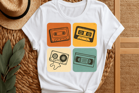 Download Vintage Retro Cassette Sublimation Png - Png Collection