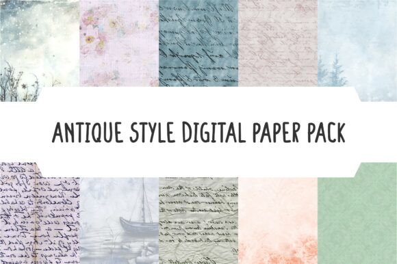 Download Antique Style Digital Paper Pack - Premium Resources