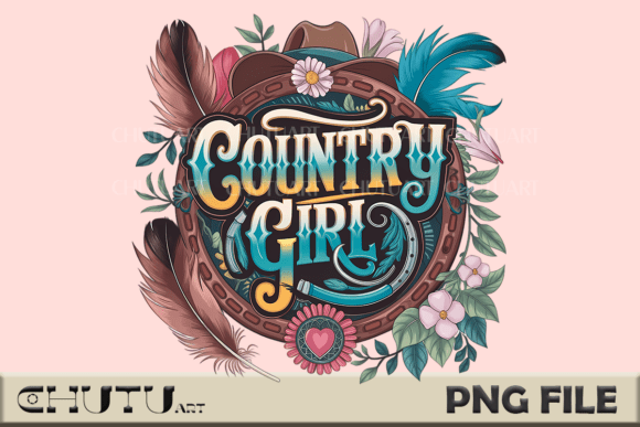 Download Country Girl Floral Typography PNG - Png Collection