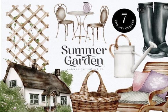 Download Garden Cottage Clip Art Watercolour PNG - Png Collection