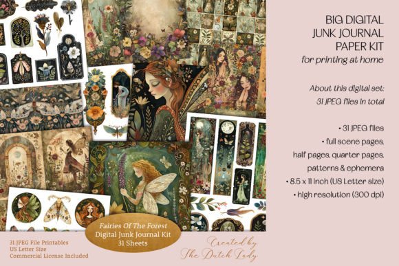 Download Forest Fairies Big Junk Journal Kit - Junk journal kit Collection