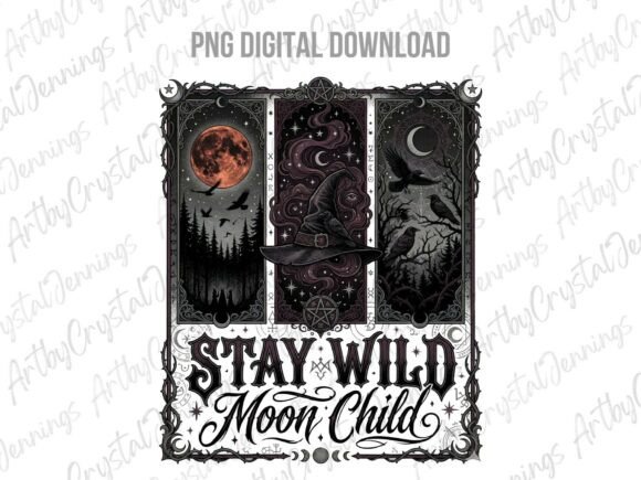 Download Gothic Witch Stay Wild Moon Child PNG - Png Collection