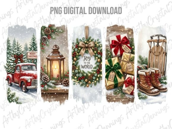 Download Vintage Christmas Brushstroke PNG - Png Collection