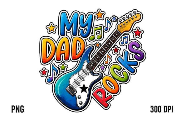 Download My Dad Rocks Guitar PNG - Png Collection