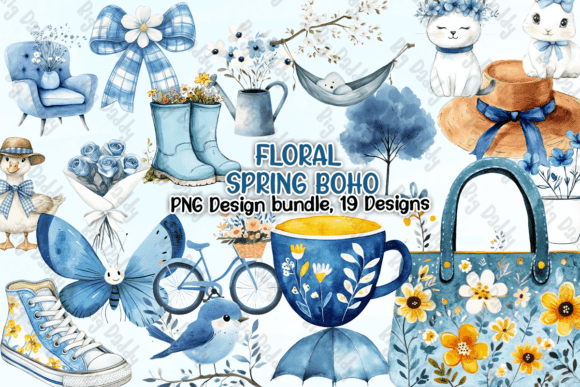Download Floral Spring Boho Clipart PNG - Boho Collection