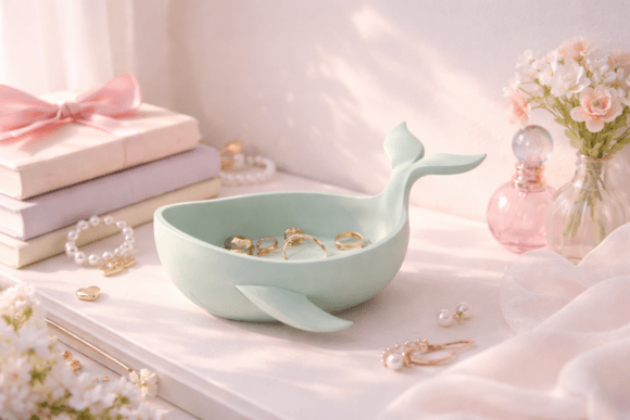 Download Whale Trinket Dish - Ring Bowl STL 3D Model for 3D Print - Premium Resources