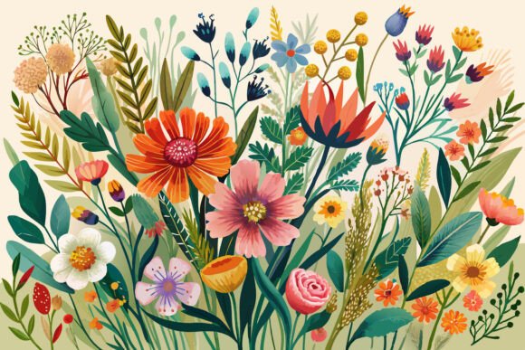 Download Boho Watercolor Wildflowers - Boho Collection