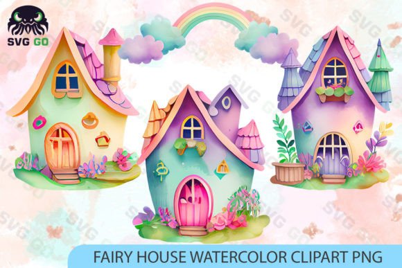 Download Fairy House Boho Watercolor Clipart - Boho Collection